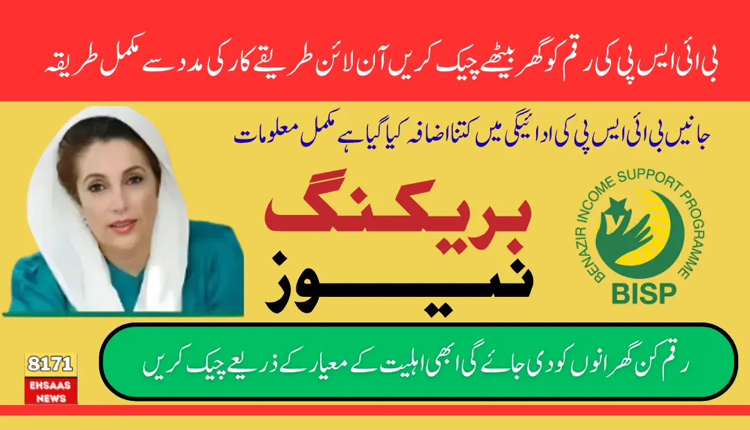 BISP Payment Check Online How Much New Monthly Payment