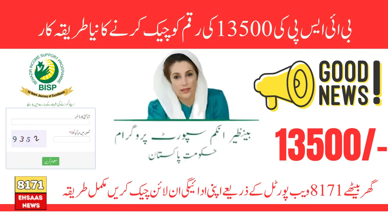 BISP Balance Check CNIC Via Online 8171 Web Portal For Those are Complete Application in Tehsil Office