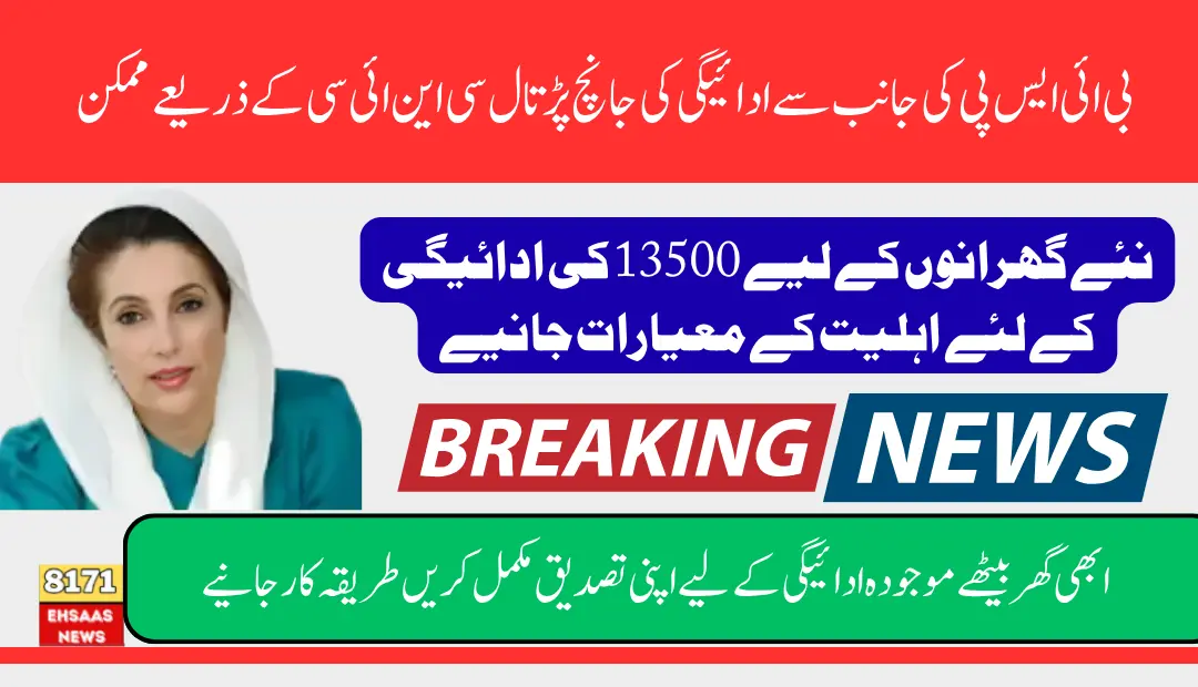 BISP 8171 CNIC Check Payment Identification & Eligibility Criteria For Current Applied 13500 Payment