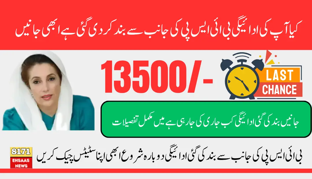 BISP 8171 Suspended Payments Reopen in July 2025 Who Can Receive First BISP Payment 2025